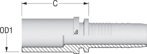 Alfagomma - PT2022 - Adapter DN20 (3/4") Diameter 22mm