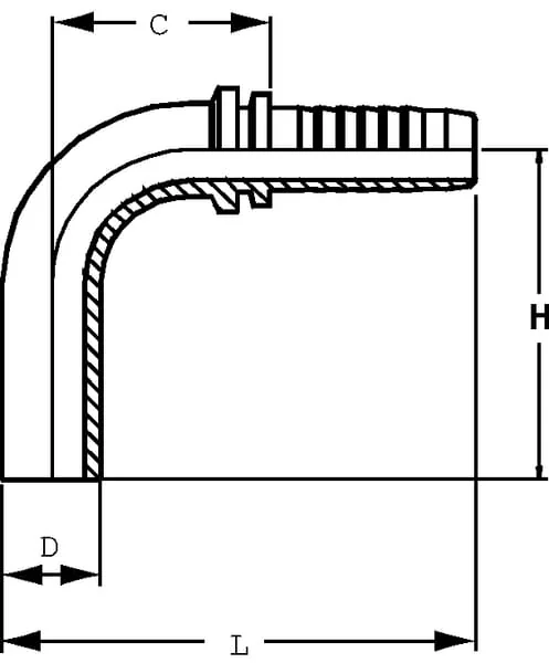 Alfagomma - PU202090 - Einsatz DN20-Durchmesser 20mm-90°