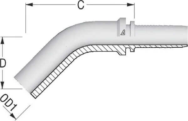 Alfagomma - PU61045 - Einsatz DN06-Durchmesser 10mm-45°
