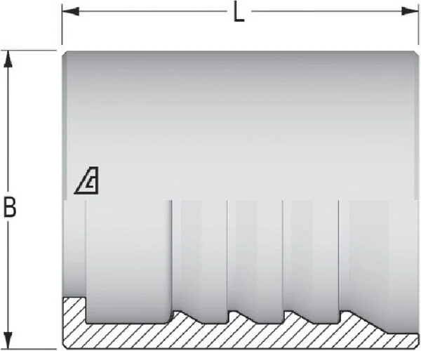Alfagomma - SFA4S20 - Muffe Diameter 37x41,5mm DN20 Stahl / Verzinkt / Weiß Passiviert