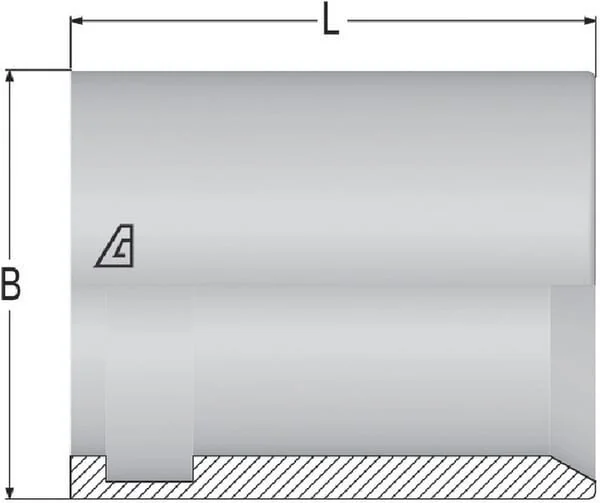 Alfagomma - SFA95C13 - Muffe Diameter 25x34mm DN13 Verchromt