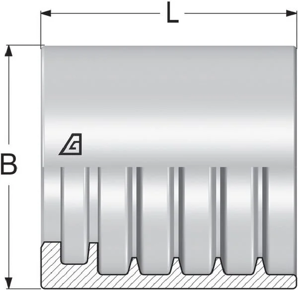 Alfagomma - SFAD105 - Muffe Diameter 19x24mm DN5 Stahl / Verzinkt