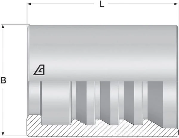 Alfagomma - SFASK106 - Muffe Diameter 19x25,5mm DN6 Stahl / Verzinkt