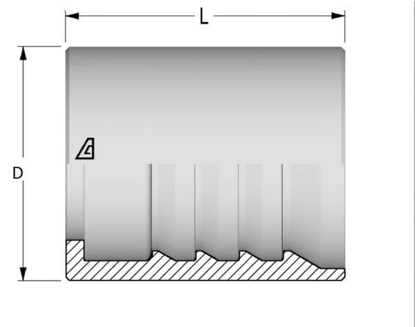 Alfagomma - SFATP005 - Muffe Diameter 15x22mm DN5 Stahl / Verzinkt