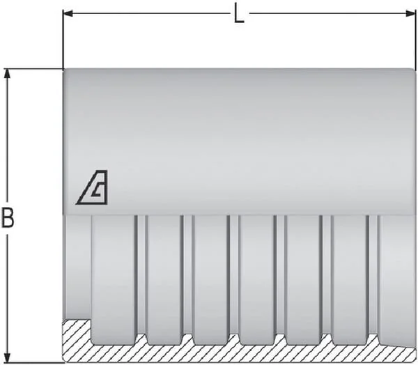 Alfagomma - SFATP006 - Muffe Diameter 17x26,5mm DN6 Stahl / Verzinkt