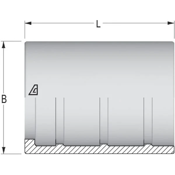 Alfagomma - SFATX205 - Muffe Diameter 21x21,5mm DN5 Stahl / Verzinkt
