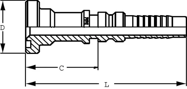 Alfagomma - SFLH4024G2 - Hydraulische Kupplung 4SH-DN40 mit Flansch Durchmesser 60,3 mm
