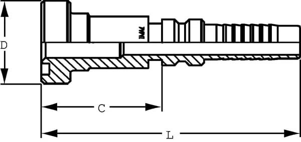 Alfagomma - SFSCH2520G2 - Hydraulische Kupplung 4SH-DN25 mit Flansch Durchmesser 54,0 mm