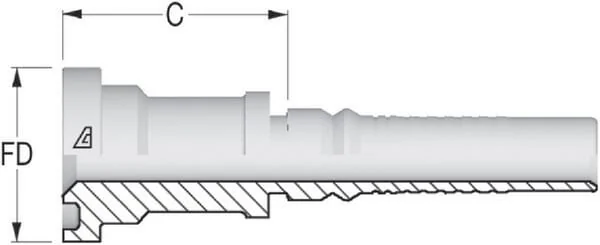 Alfagomma - SFSH3224 - Pilaar 4SH-DN32+Flansch Diameter 63,5 mm