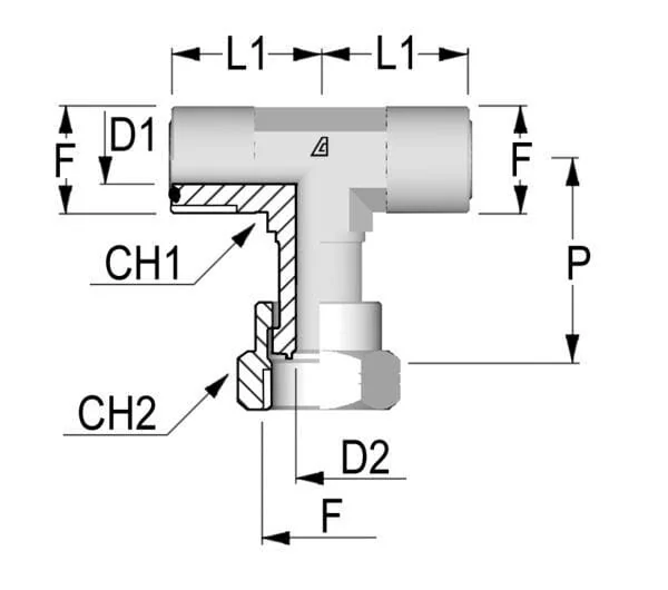 Alfagomma - TORFS16 - T-Stutzen M/M/F 1 ORFS