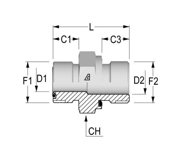 Alfagomma - VNOM1322 - Adapter 13/16 ORFS x M22