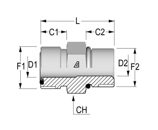 Alfagomma - VNOU1612 - Adapter 1 ORFS x 3/4 UNF