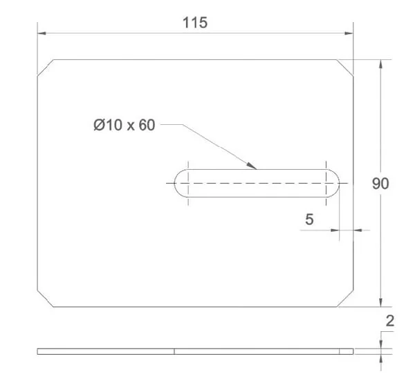 Amazone - 6083200 - Schaber 90x2x115mm