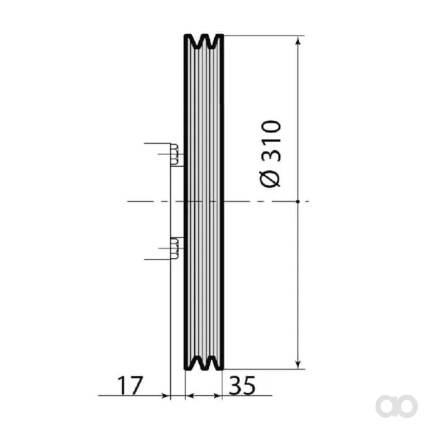 Annovi Reverberi - AR1495 - Riemenscheibe 310A2