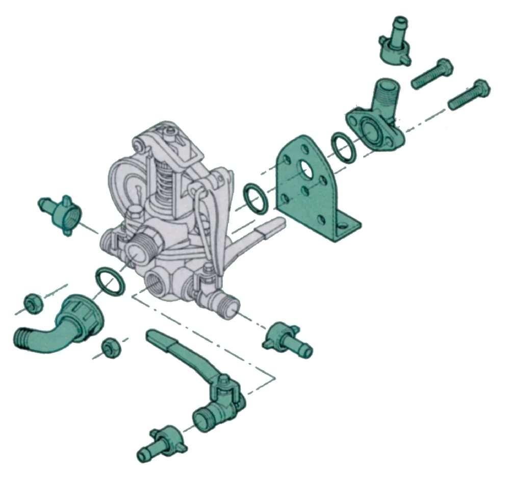Annovi Reverberi - AR980 - Anschluss-Set Abstand Gi 40