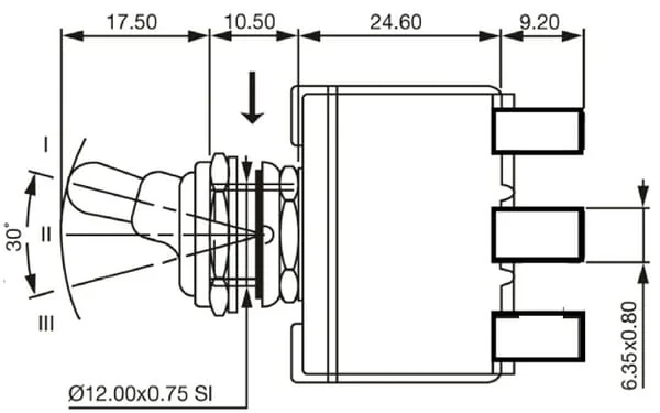 APEM - 3631NF2 - Ein/Aus-Schalter