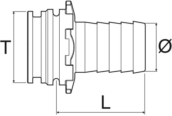 Arag - 1091638 - Gerades Rohrverlaengerungsstueck Fuer 38 mm Rohr Mit T6 Aussengewinde