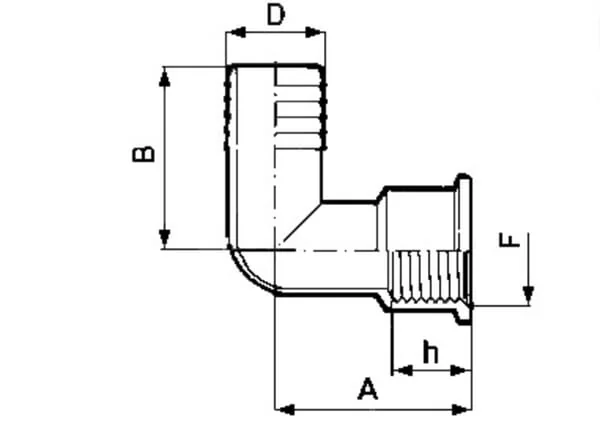 Arag - 1102325 - Schlauchstutzen 90° 25mm x 3/4 Zoll IG