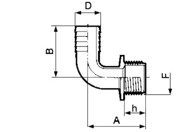 Arag - 1132115 - Schlauchstutzen 90° 16mm x 3/8 Zoll AG
