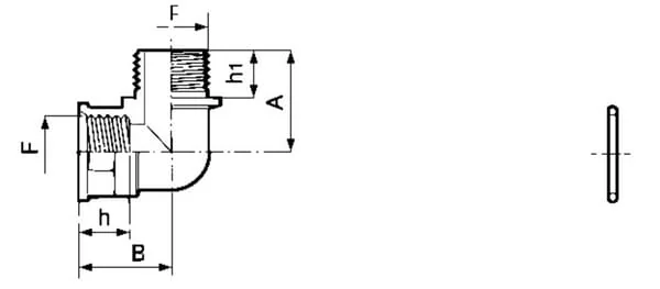 Arag - 1262033 - 90° Bogen Innengewinde/Außengewinde 3/4"