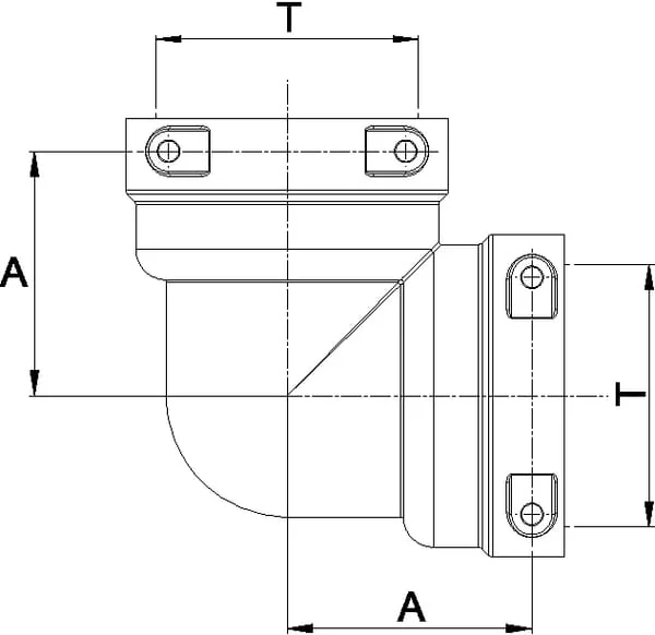Arag - 129066 - 90° Bogen T6F/T6F
