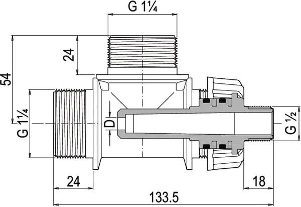 Arag - 135507 - Fitting mit 7 mm Venturi 3-Wege