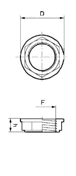 Arag - 2052050 - Flache Mutter 1 1/4"