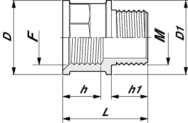 Arag - 2452022 - Nippel Weiblich/Männlich 1/2"