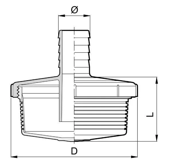 Arag - 302125 - Fusssieb + Schlauchstutzen 25 mm