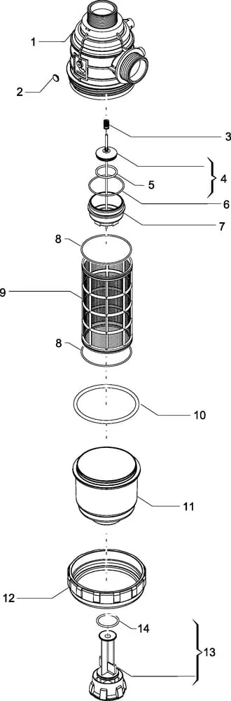 Arag - 3142563 - Saugfilter 1 1/2 100-160 L/Min