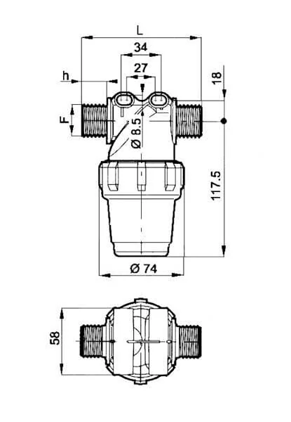 Arag - 3222032 - Druckfilter 3/4" 32 Mesh
