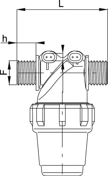 Arag - 323024 - Schraegfilter 1/2" Male 100 Mesh
