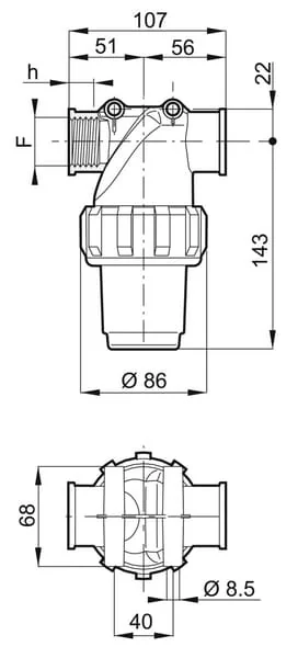 Arag - 3244043 - Druckfilter 150-160 l, 1 IG