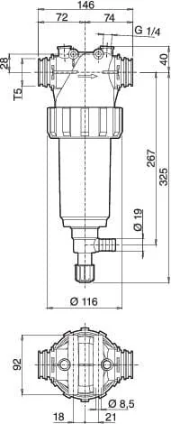 Arag - 32621D3 - Druckfilter 200-280l T5