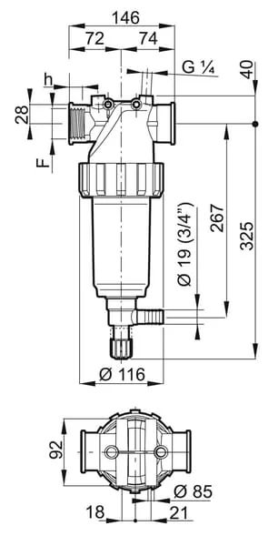 Arag - 3282153 - Filter 1 1/4"