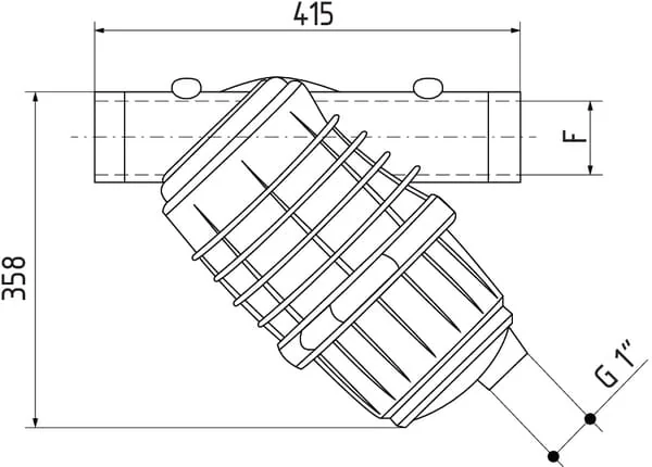 Arag - 3352092 - Inline-Filter 3 Zoll 32 Mesh