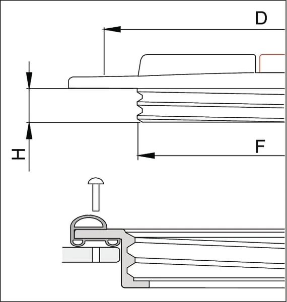 Arag - 3514221 - Tankdeckel + Montagering 255mm