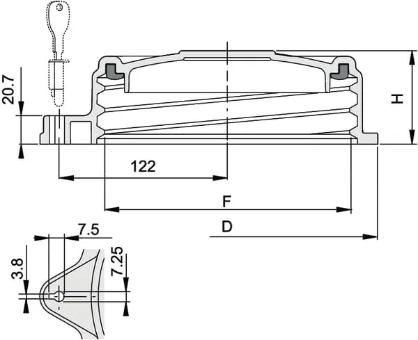 Arag - 354142 - Runddeckel 220mm