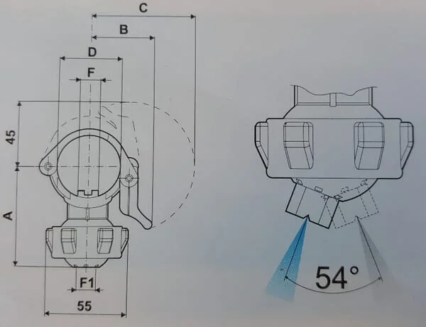 Arag - 40868DN - Handlock 1/4" NPT D1 1/4 F17