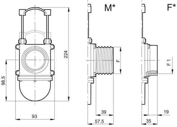 Arag - 450037 - Schieberventil 2 BI BI