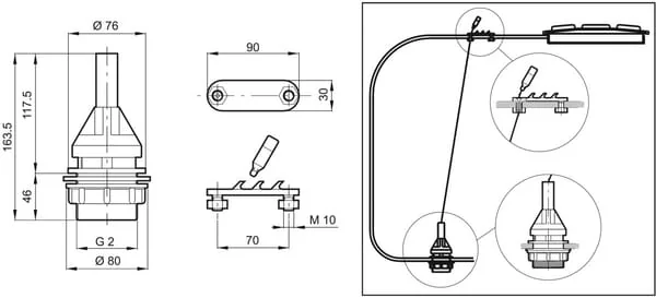 Arag - 452107 - Abflussventil 2" Und Zugkordel