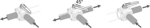 Arag - 453014S66 - Kugel Ventil 3-Wege T6 DN 32MM