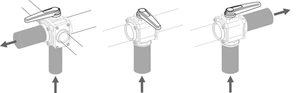 Arag - 453025A66 - Kugelhahn 1 1/2" 10 BAR 3-Wege