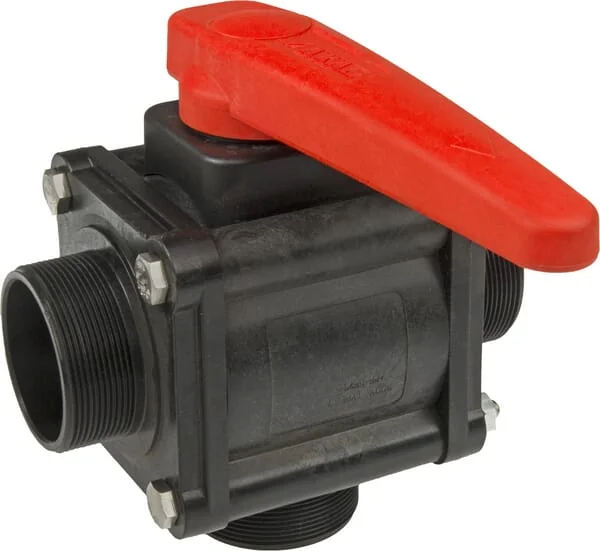 Arag - 453426E77 - 3-Wege-Kugelhahn 2" Außengewinde UHMW-Kugel