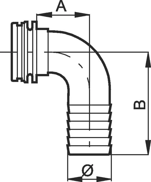 Arag - 460140 - Schlauchkupplung 40 mm 90°