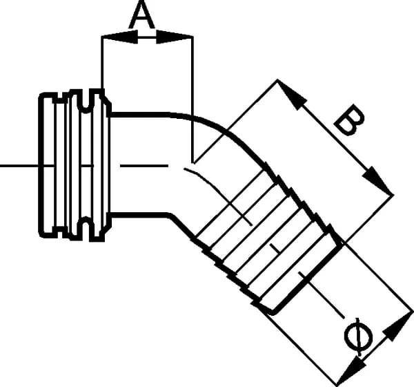 Arag - 460435 - Schlauchkupplung 45° 35 mm