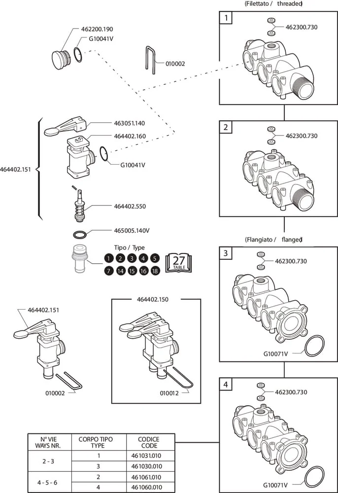 Arag - 461020 - Sektionsventil 2 Sektionen