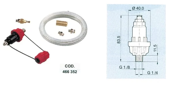 Arag - 466352 - Manometer Sep. Set 1/4"