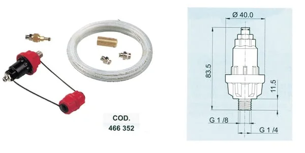 Arag - 466352 - Manometer Sep. Set 1/4"