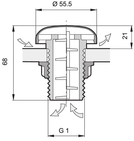 Arag - 504203 - Labyrinth-Entlueftungsventil